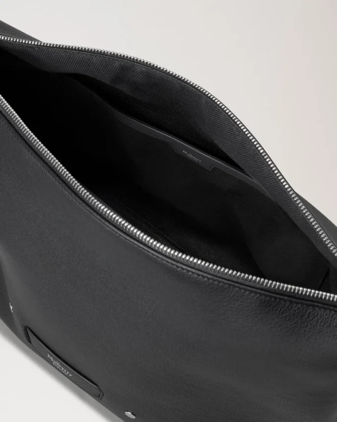 Rye Messenger Black Supple Calf Men