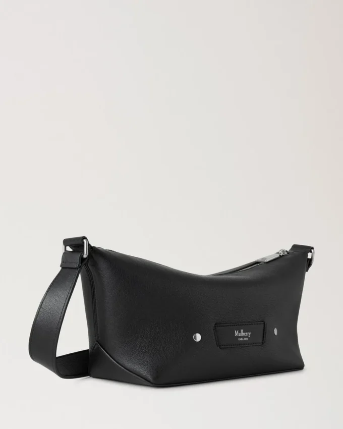 Rye Small Messenger Black Supple Calf Men