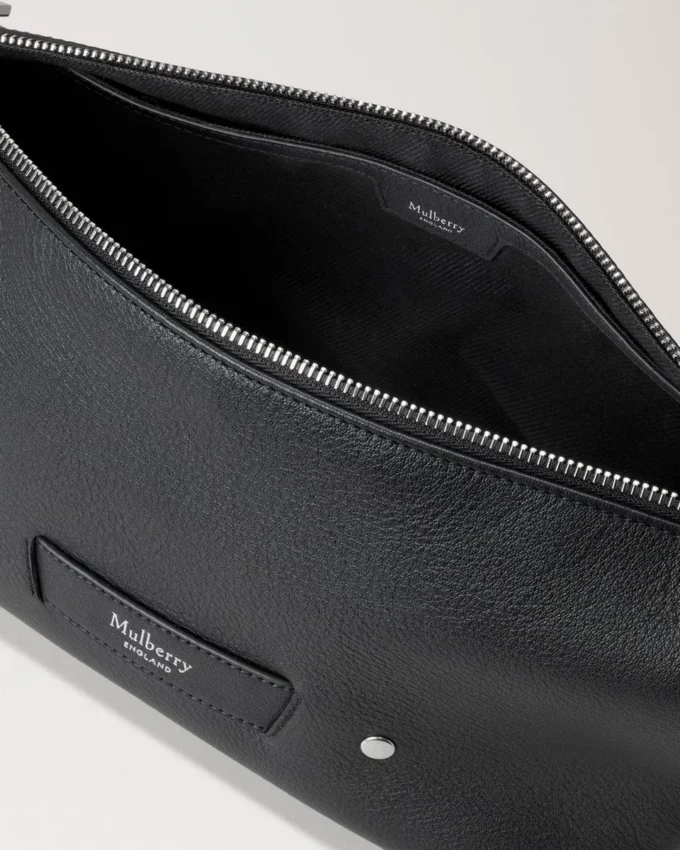 Rye Small Messenger Black Supple Calf Men
