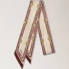 Skinny Scarf – Belted Border Cream Recycled Polyester Skinny Scarf – Belted Border Cream Recycled Polyester