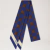 Skinny Scarf – Heart Pockets Pigment Blue Recycled Polyester