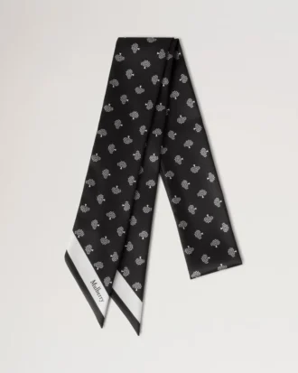 Skinny Scarf – Mulberry Tree Black Recycled Polyester