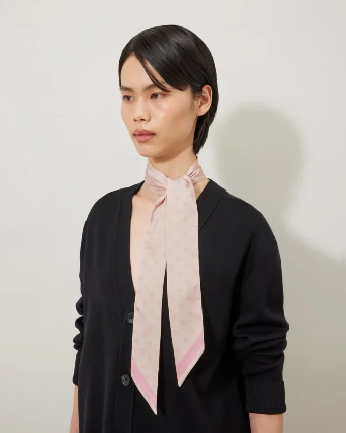 Skinny Scarf – Mulberry Tree Blossom Pink Recycled Polyester