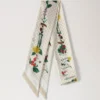 Skinny Scarf – Riverside Floral Eggshell Recycled Polyester