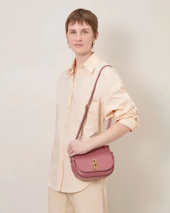 Small Amberley Satchel Pink Scrumpy Small Classic Grain