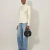 Small Amberley Satchel Top Handle Black Shiny Small Croc