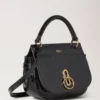 Small Amberley Satchel Top Handle Black Shiny Small Croc