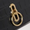 Small Amberley Satchel Top Handle Black Shiny Small Croc