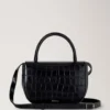 Small Amberley Top Handle Black Shiny Small Croc