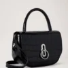 Small Amberley Top Handle Black Shiny Small Croc