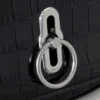 Small Amberley Top Handle Black Shiny Small Croc