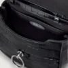 Small Amberley Top Handle Black Shiny Small Croc