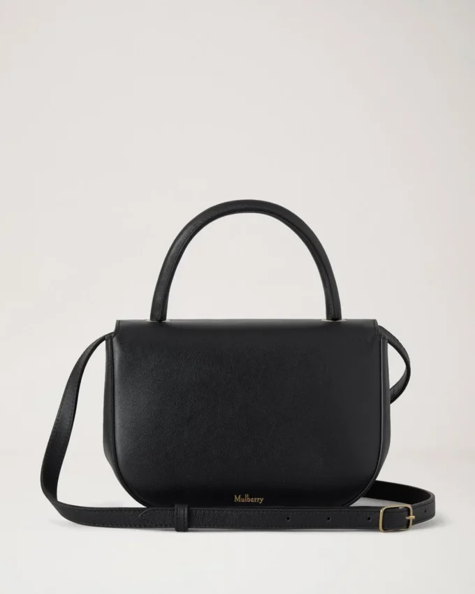 Small Amberley Top Handle Black Supple Smooth Leather