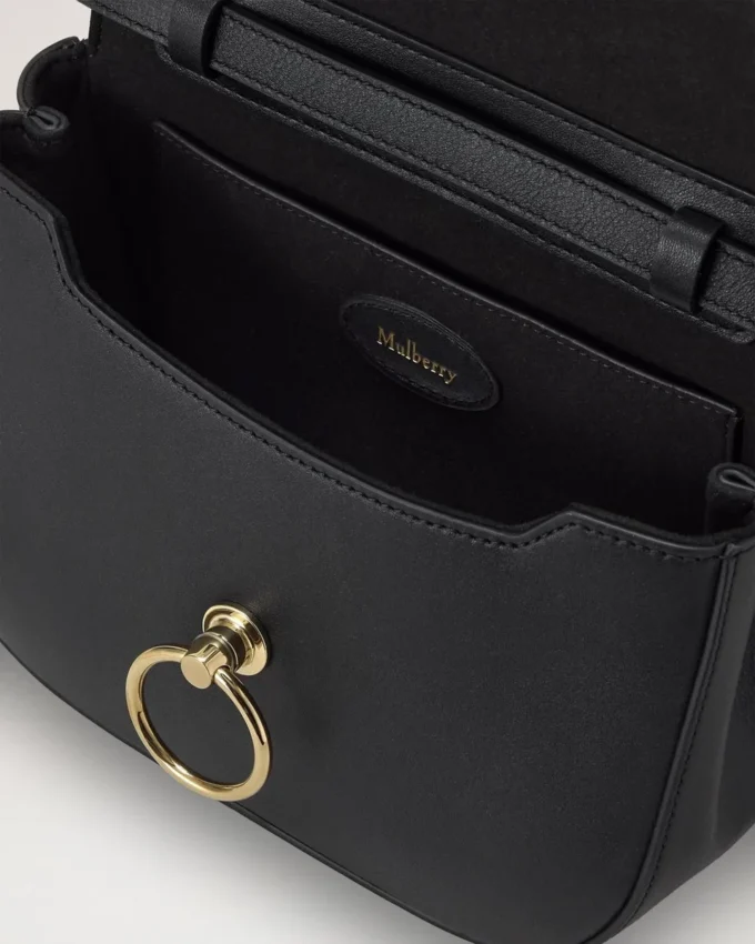 Small Amberley Top Handle Black Supple Smooth Leather
