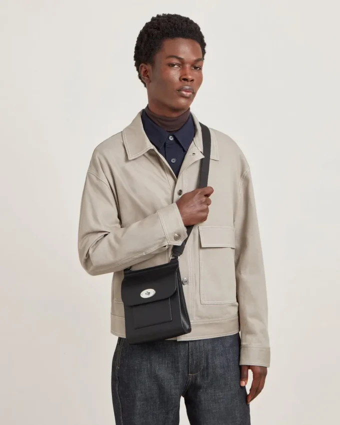 Small Antony Black & Silver Small Classic Grain