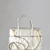 Small Bayswater Pre-Loved Light Silver Quilted Smooth Calf