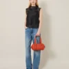 Small Boston Coral & Orange Heavy Grain the Occasionwear Edit