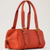 Small Boston Coral & Orange Heavy Grain the Occasionwear Edit