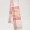 Small Check Merino Wool Scarf Pink Scrumpy & Crumpet Merino Wool