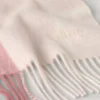 Small Check Merino Wool Scarf Pink Scrumpy & Crumpet Merino Wool