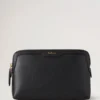 Small Cosmetic Pouch Black Small Classic Grain Women