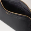 Small Cosmetic Pouch Black Small Classic Grain Women