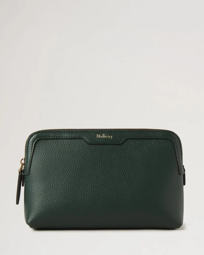 Small Cosmetic Pouch Mulberry Green Small Classic Grain