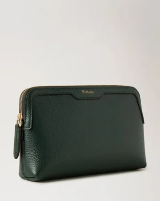 Small Cosmetic Pouch Mulberry Green Small Classic Grain