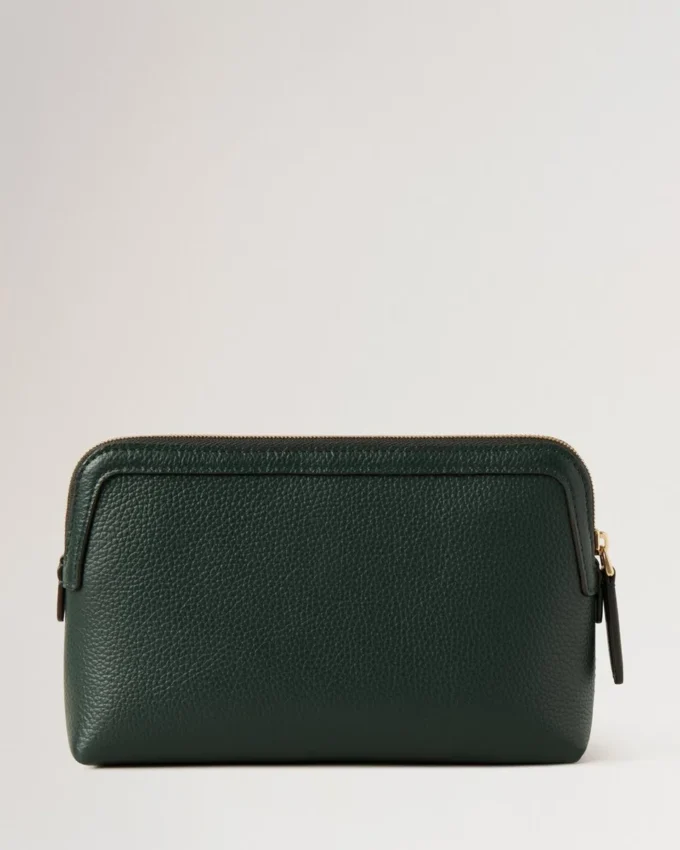 Small Cosmetic Pouch Mulberry Green Small Classic Grain