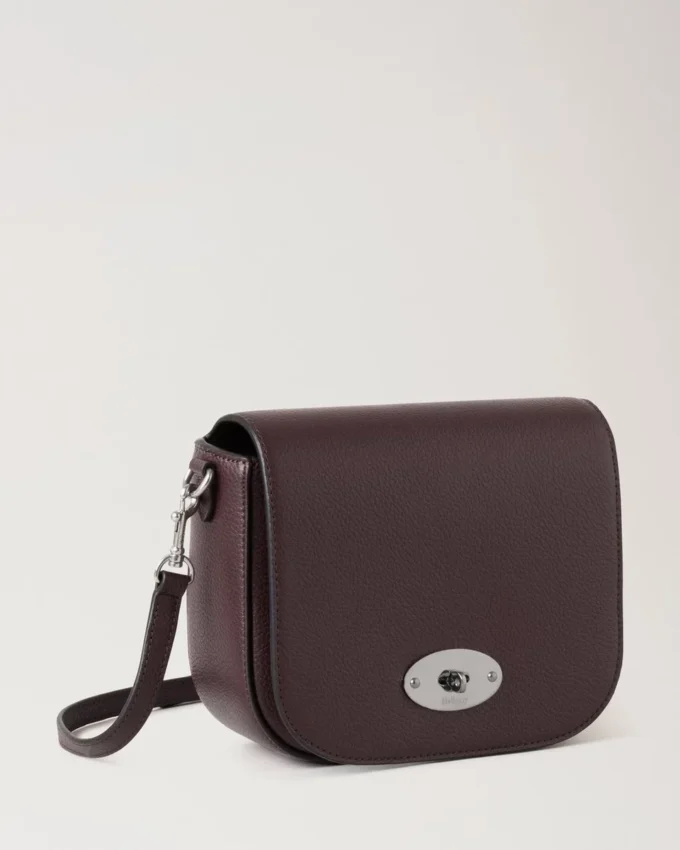 Small Darley Satchel Black Cherry Small Classic Grain