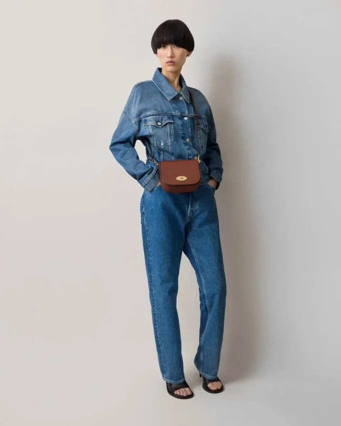 Small Darley Satchel Oak Two-Tone Small Classic Grain
