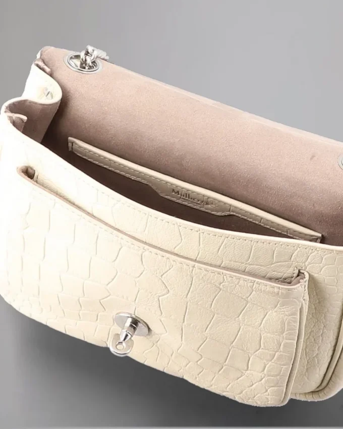 Small Darley Shoulder Bag Pre-Loved Chalk Soft Croc