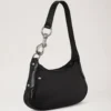 Small Hackney Shoulder Bag Black High Shine Leather