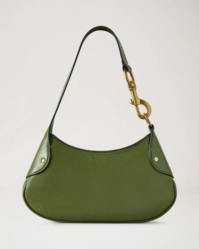 Small Hackney Shoulder Bag Fern High Shine Leather