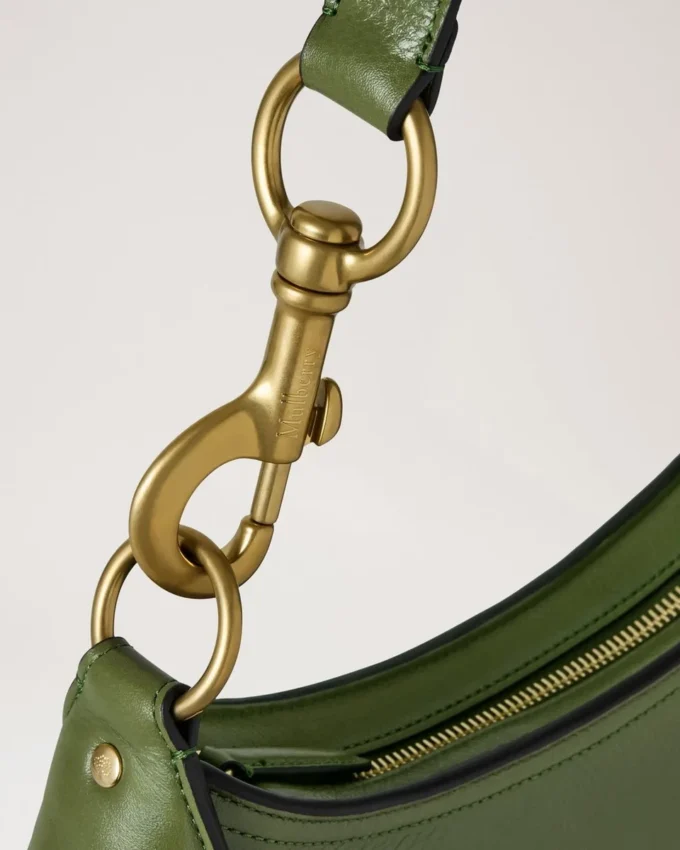 Small Hackney Shoulder Bag Fern High Shine Leather