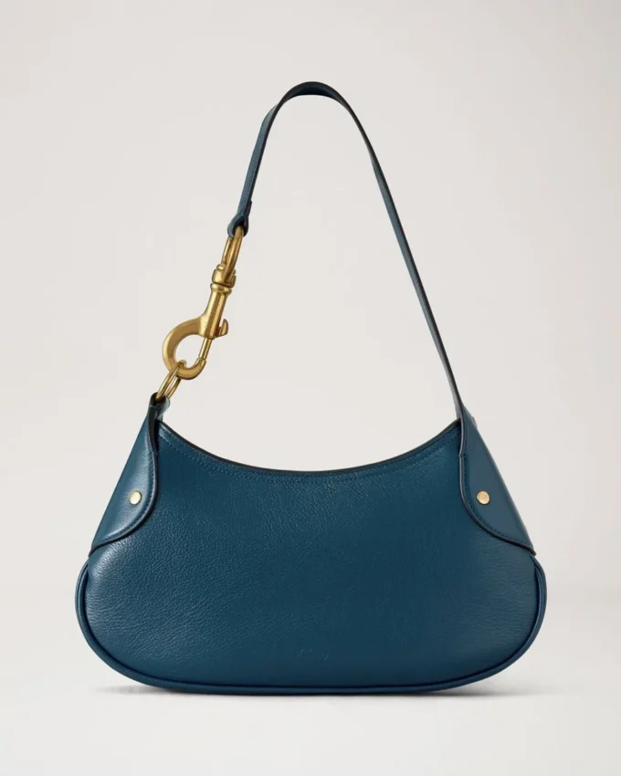 Small Hackney Shoulder Bag out of the Blue High Shine Leather