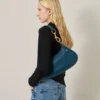 Small Hackney Shoulder Bag out of the Blue High Shine Leather