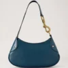Small Hackney Shoulder Bag out of the Blue High Shine Leather