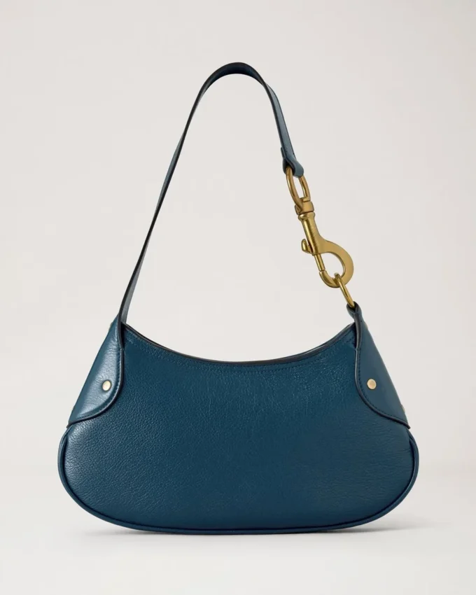 Small Hackney Shoulder Bag out of the Blue High Shine Leather