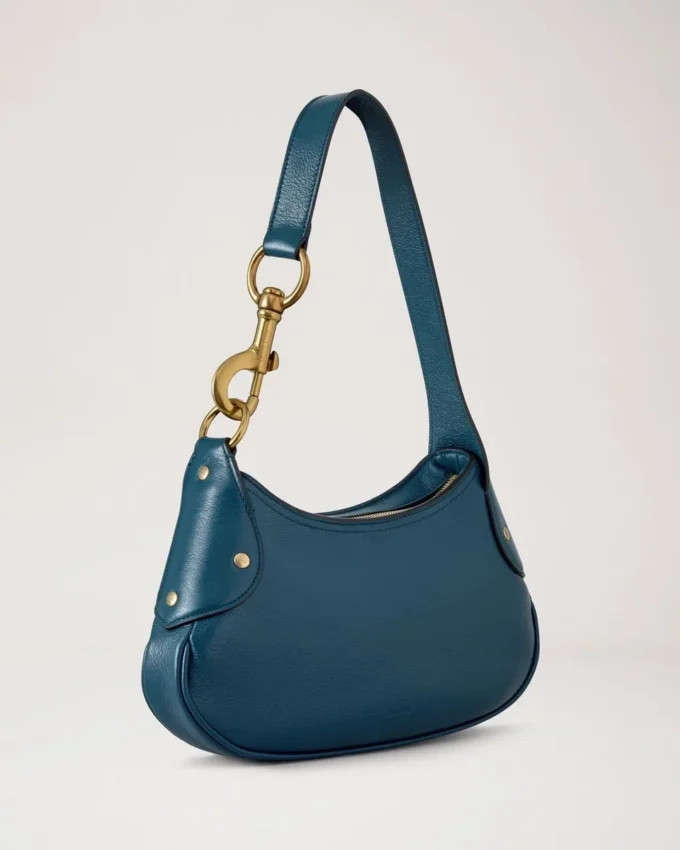 Small Hackney Shoulder Bag out of the Blue High Shine Leather