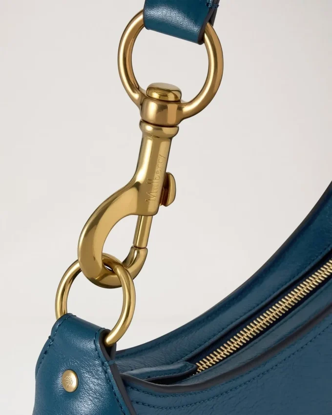 Small Hackney Shoulder Bag out of the Blue High Shine Leather