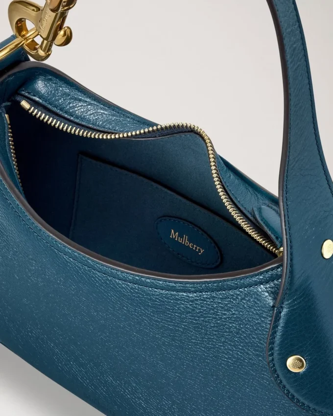 Small Hackney Shoulder Bag out of the Blue High Shine Leather