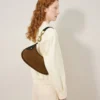 Small Hackney Shoulder Bag Vintage Oak Suede Top Handle Bags