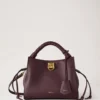 Small Iris Black Cherry Heavy Grain Women