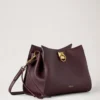 Small Iris Black Cherry Heavy Grain Women