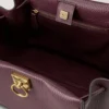 Small Iris Black Cherry Heavy Grain Women