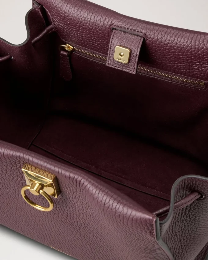 Small Iris Black Cherry Heavy Grain Women