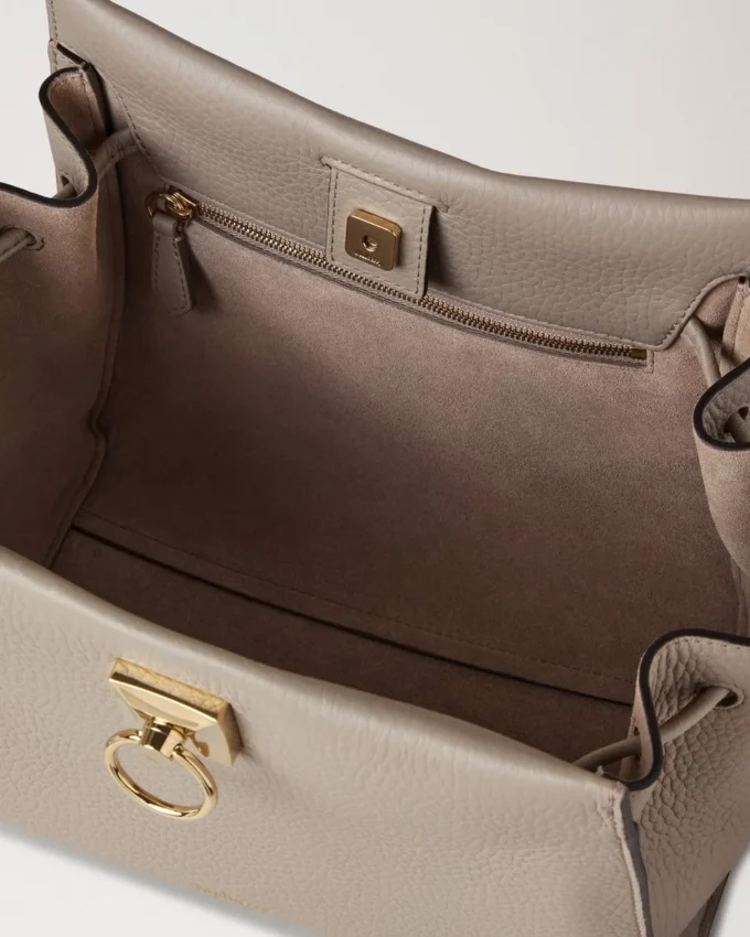 Small Iris Cashmere Taupe Heavy Grain Women