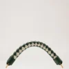 Small Iris Handle Mulberry Green & Chalk Heavy Grain & Silky Calf