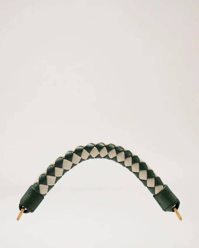 Small Iris Handle Mulberry Green & Chalk Heavy Grain & Silky Calf